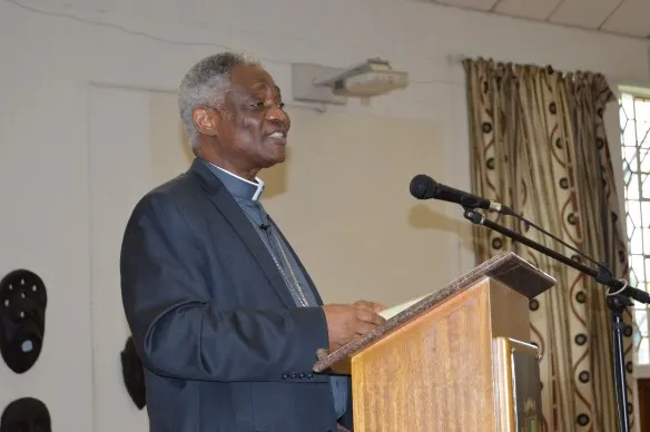 Cardinal Peter Turkson addressing Catholics in Harare on Laudato Si.JPG