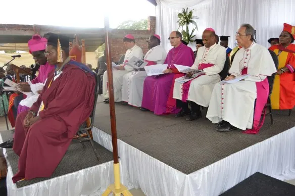 Bishops follow proceedings at the Catholic University's 15th graduation..JPG