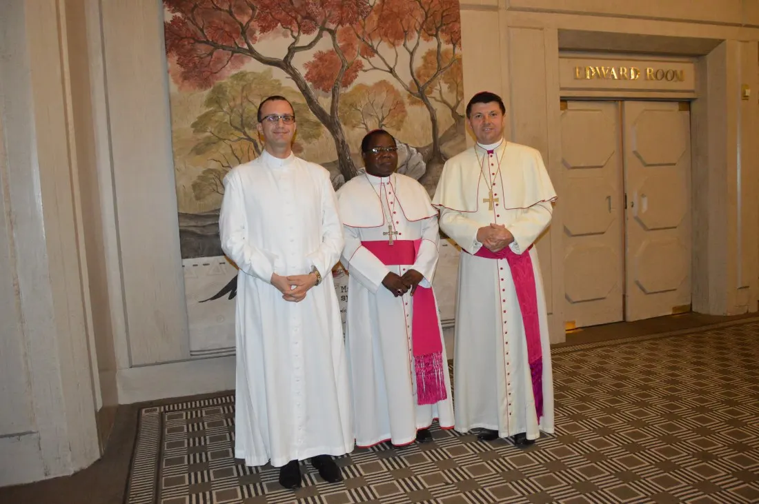 Archbishop Marek Zalewski (right) has been appointed to Singapore and Monsignor Gabriel Pesce Left will be the charge d'affaires..JPG