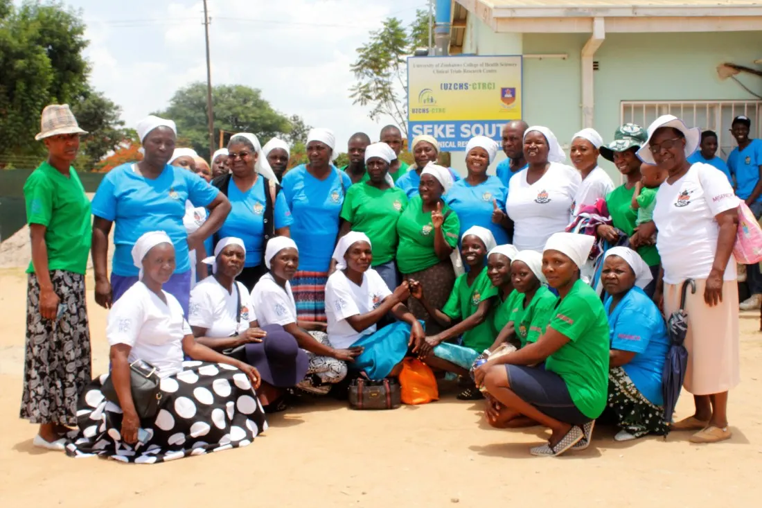 Members from different religious groups pose for a picture with ZCBC Health Commission Coordinator, Sr. Salome Mateko and Sr. Eugenia Sanyika
