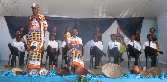 Youths perfom at the all stakeholders meeting at Don Bosco