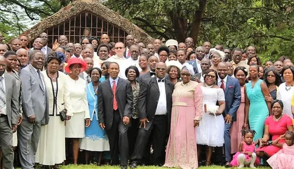 Couples who renewed their marriage vows at St. Peter Canisius parish in Malborough, Harare.