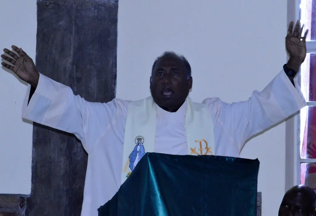 Fr. Peter preaches at the religious open day held at regina Mundi in Gweru.