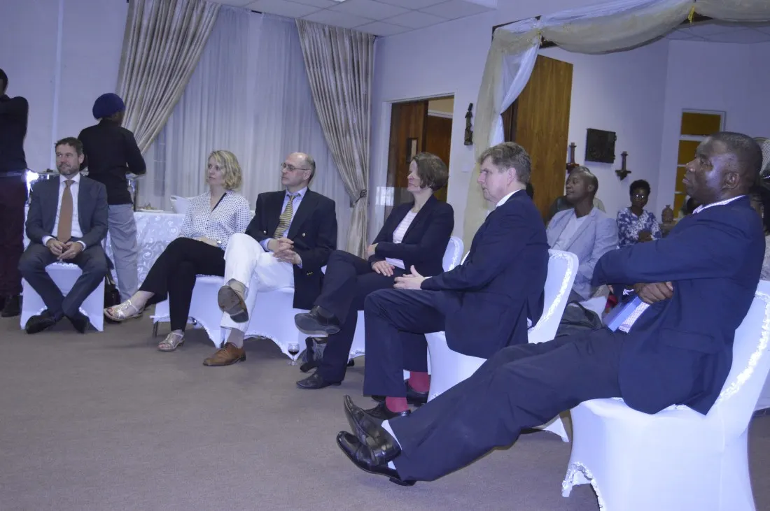 Representatives of GKKE and Zimbabwe church follow proceeding during the reception.