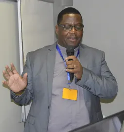 Fr. Alfigio Tunha emphasising the need to protect the environment.