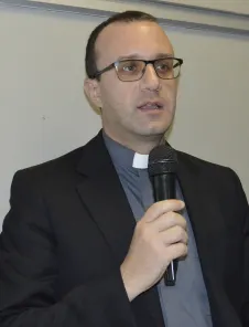 Monsignor Gabriele Pesce addressing delegates to the 2019 Plenary.