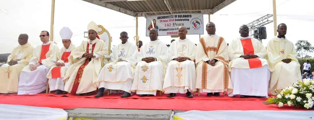 The newly ordained priests sits next to Archbishop Alex, Bishop Albert Serrano and Monsignor Gabriele Pesce. (2)